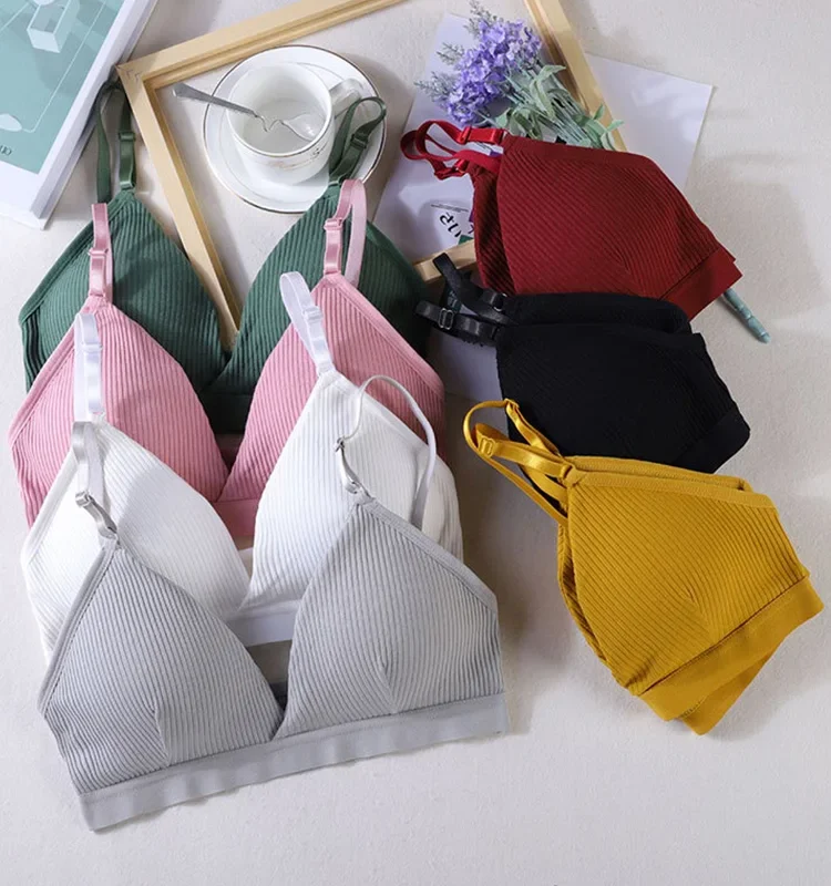 1/2 Pcs Women Sports Bras Triangle Cup Underwear Female Breathable Wrapped Tube Top Sexy Beauty Back Adjustable Sling Bra Vest