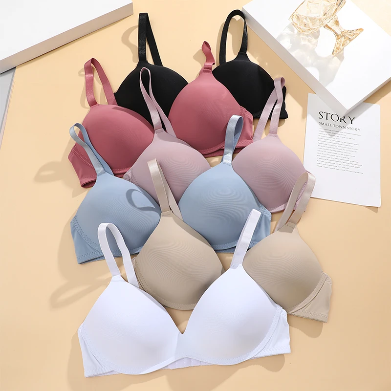 Women Seamless Bra Sexy No Wire Push Up Underwear Girls Students Breathable Thin Bras Female's Bra Breathable Gathered